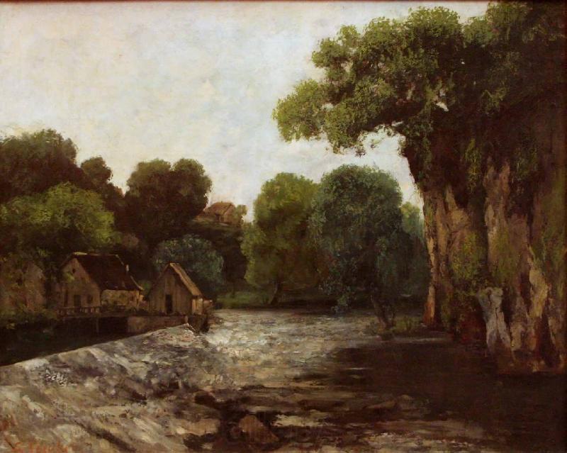 Gustave Courbet The Weir at the Mill Germany oil painting art